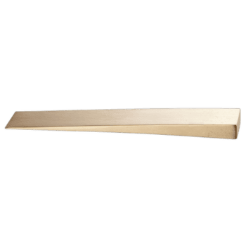 Wooden wedge tool used for mechanical or industrial purposes, with a smooth finish and tapered shape.
