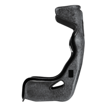 Grand Prix Racewear racing seat shell in black, designed for high-performance motorsport safety and comfort.