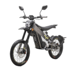 Electric dirt bike with black and yellow design, suitable for off-road racing and motocross enthusiasts.