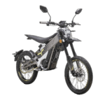 Electric off-road motorcycle with black and yellow accents, suitable for motocross and trail riding, featuring rugged tires and advanced suspension.