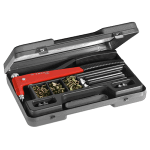 Facom blind-nut kit Y.M46 with various fittings and tools in a compact case for professional mechanical work.