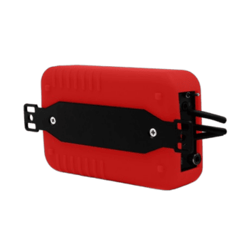 Red and black Grand Prix Racewear safety device for motorsport safety and protection.