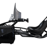 High-quality racing simulator seat with advanced controls for immersive motorsport experience, ideal for professional and amateur racers.