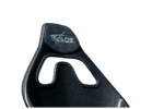 High-performance racing seat with integrated headrest and ergonomic design, ideal for motorsport enthusiasts seeking comfort and safety during competitive racing events.