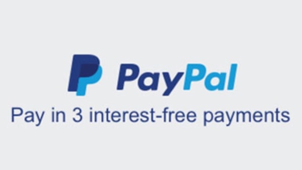 PayPal logo with the text 'Pay in 3 interest-free payments' for online shopping and payment solutions.