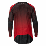Fly Racing Evolution 2026 DST Jersey in black and red with long sleeves and branding details for motocross riding.