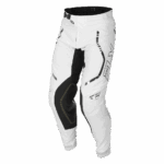 Fly Racing Evolution 2026 DST LE Flash motocross trousers with black and white design and protective padding.