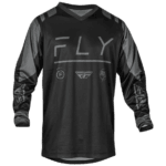 FLY Racing F-16 2024 Jersey - Black - Charcoal - Front