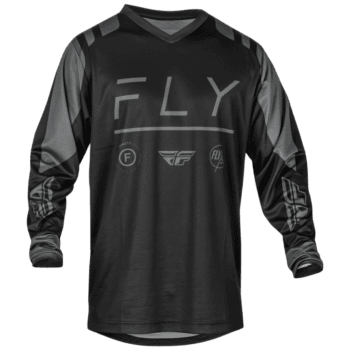 FLY Racing F-16 2024 Jersey - Black - Charcoal - Front