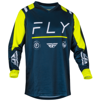 FLY Racing F-16 2024 Jersey - Navy - Hi Vis - White - Front