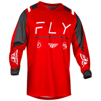 FLY Racing F-16 2024 Jersey - Red - Charcoal - White - Front