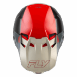Fly Racing Formula CC Glide Helmet in red, black, and white with aerodynamic design and ventilation features.