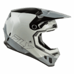 Fly Racing Formula CC Glide Helmet in white and black with aerodynamic design for motocross and off-road riding.