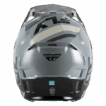 Fly Racing Formula CP Seal Helmet in grey with black and white accents, designed for motocross riders.