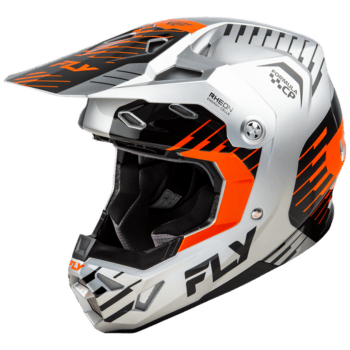FLY Racing Formula CP Slice Helmet - Grey - Orange - Black