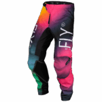 Fly Racing Kinetic 2024 Prodigy Junior motocross pants with vibrant colour gradient design.