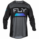 FLY Racing Kinetic 2024 Reload Jersey - Charcoal - Black - Blue Iridium - Front