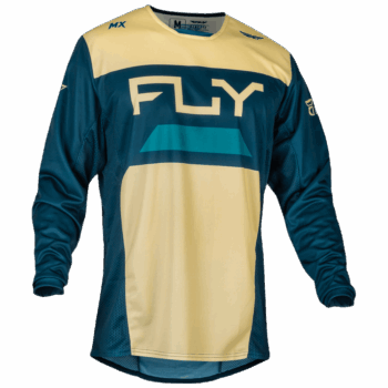 FLY Racing Kinetic 2024 Reload Jersey - Ivory - Navy - Cobalt - Front