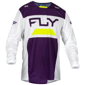 FLY Racing Kinetic 2024 Reload Jersey - Purple White Yellow - Front