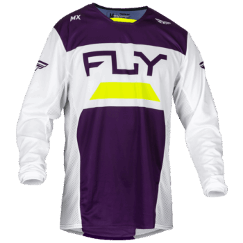 FLY Racing Kinetic 2024 Reload Jersey - Purple White Yellow - Front
