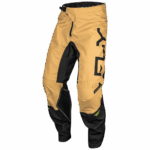 Grand Prix Racewear motocross trousers in beige and black with protective padding and adjustable waist for off-road riding.