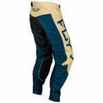 Fly Racing Kinetic 2024 Reload Trousers in black, blue, and beige with branding for motocross riding.