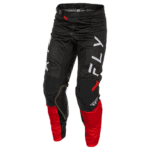 Fly Racing Kinetic 2025 Mesh Center Trousers designed for motocross, featuring durable black and red fabric with protective padding and ventilation panels.