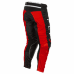 Fly Racing Kinetic 2025 Mesh Center Trousers in black and red, designed for motocross riding with durable materials and ventilation features.