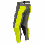 Fly Racing Kinetic 2025 mesh centre trousers in grey and neon yellow for motocross riding.