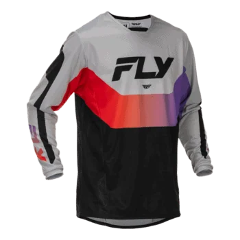 FLY Racing Kinetic 2026 Jersey - Grey - Red - Purple - Black - Front