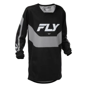 FLY Racing Kinetic Youth Jersey - Black Grey - Front