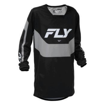 FLY Racing Kinetic Youth Jersey - Black Grey - Front