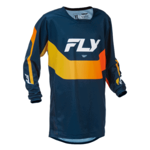 FLY Racing Kinetic Youth Jersey - Navy Orange - Front