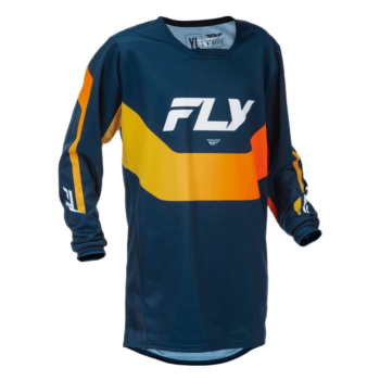 FLY Racing Kinetic Youth Jersey - Navy Orange - Front
