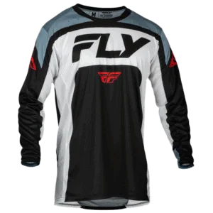 FLY Racing Lite 2024 Jersey - Black White Denim Grey - Front