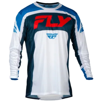 FLY Racing Lite 2024 Jersey - White Navy Blue - Front