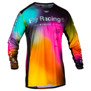 FLY Racing Lite 2024 Legacy Jersey - Fuchsia - Electric Blue - Hi Vis - Front