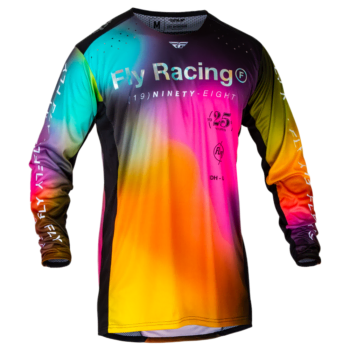FLY Racing Lite 2024 Legacy Jersey - Fuchsia - Electric Blue - Hi Vis - Front