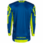 FLY Racing Lite 2025 Jersey - Navy - Hi Vis Yellow - Back