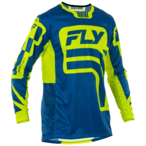 FLY Racing Lite 2025 Jersey - Navy - Hi Vis Yellow - Front