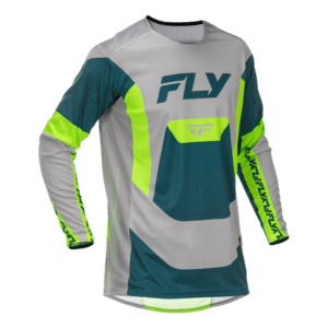 FLY Racing Lite 2026 Jersey - Grey - Lime - Teal - Front