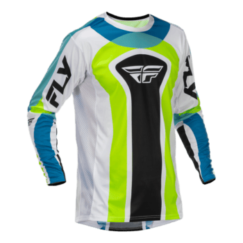 FLY Racing Lite LE Current 2026 Jersey - White - Lime - Blue - Front