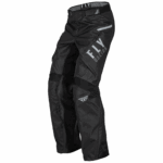 Fly Racing Patrol Over-Boot Trousers in black with grey and white branding, designed for motocross riders.