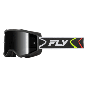FLY Racing Zone Goggle - Black White - Black Mirror Smoke Lens