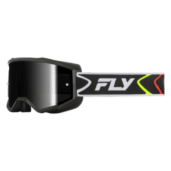 FLY Racing Zone Goggle - Black White - Black Mirror Smoke Lens