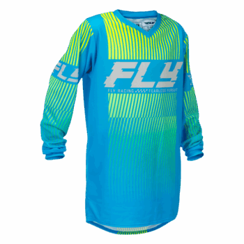 Fly Racing F-16 Jersey - Junior - Blue Hi Vis - Front