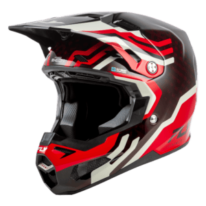 Fly Racing Formula S Byte Carbon Helmet - Red Carbon - Red - Grey
