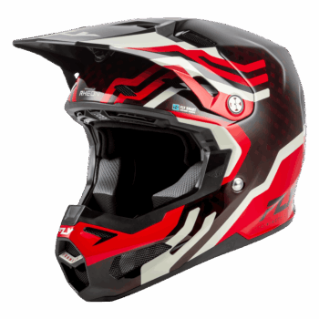 Fly Racing Formula S Byte Carbon Helmet - Red Carbon - Red - Grey
