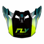 Fly Racing Formula S Carbon Byte Peak - Black Carbon - Teal - Lime