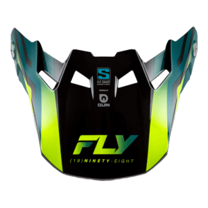 Fly Racing Formula S Carbon Byte Peak - Black Carbon - Teal - Lime